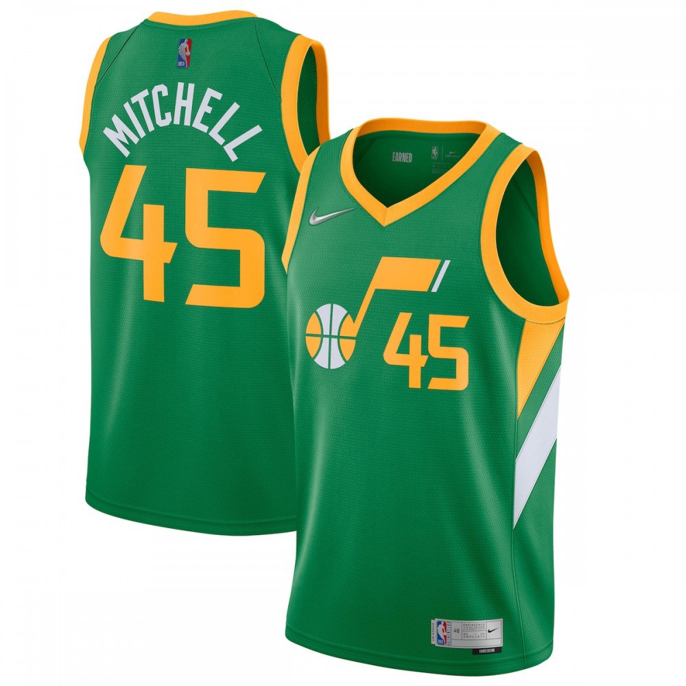 Donovan Mitchell Utah Jazz 2020/21 Swingman Player Jersey Green - Earned Edition-Pro Kit Vault | Brand New 26/27 Sports Jerseys